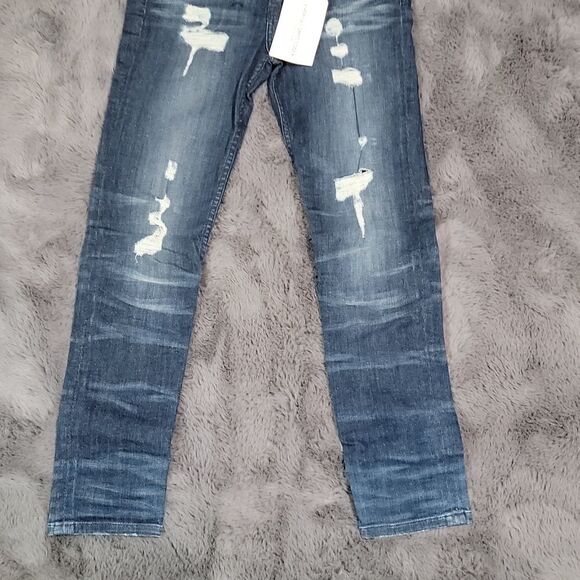 NWT American Dress Code Legendary Denim distressed blue jeans Size 27 - Picture 4 of 6